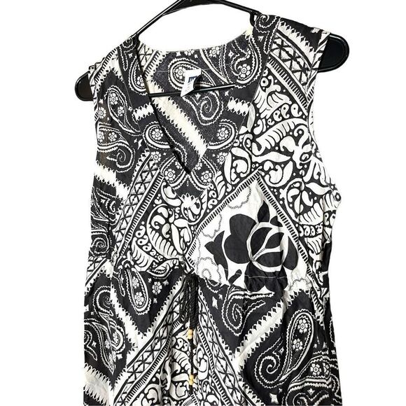 Vintage Y2K Gap Dark Brown Paisley Print Dress Size M - Picture 2 of 10